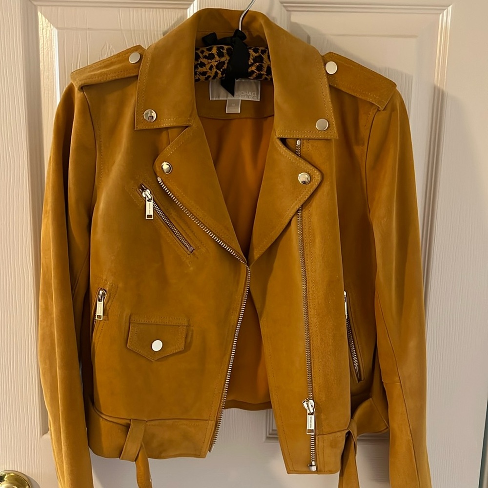 Michael Kors suede moto jacket